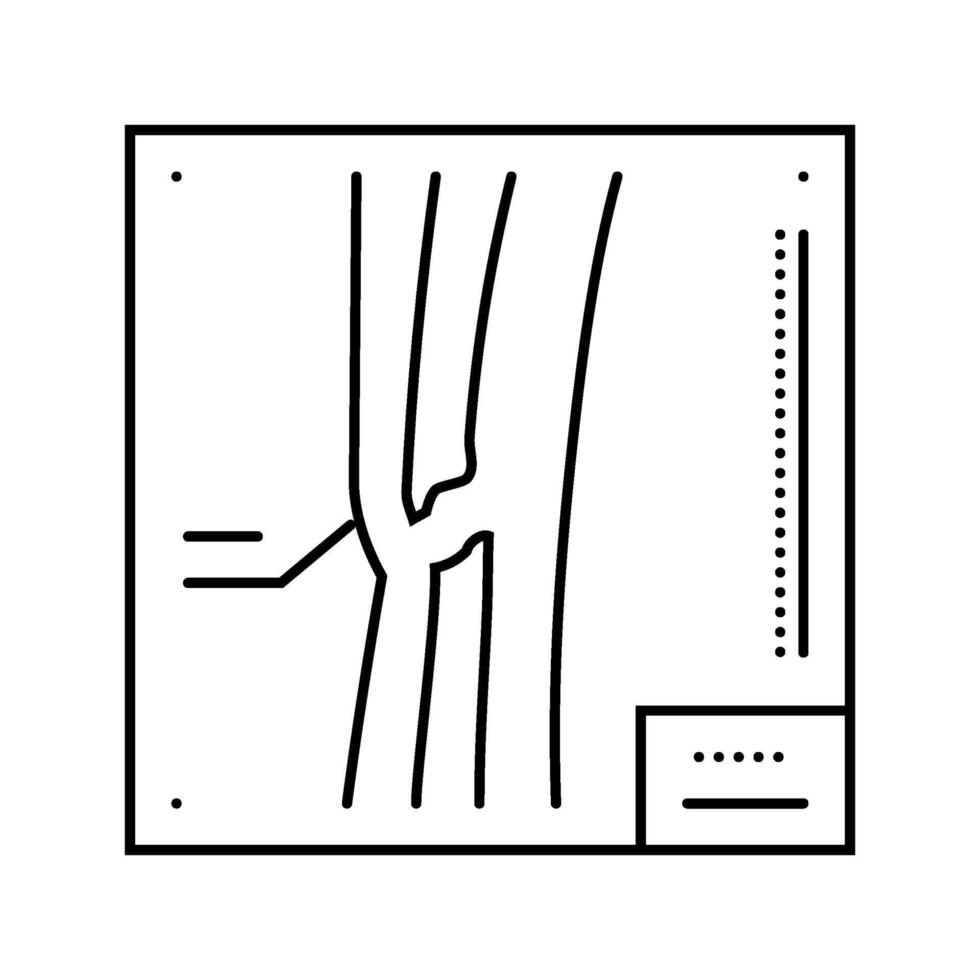 x ray of fracture line icon illustration vector