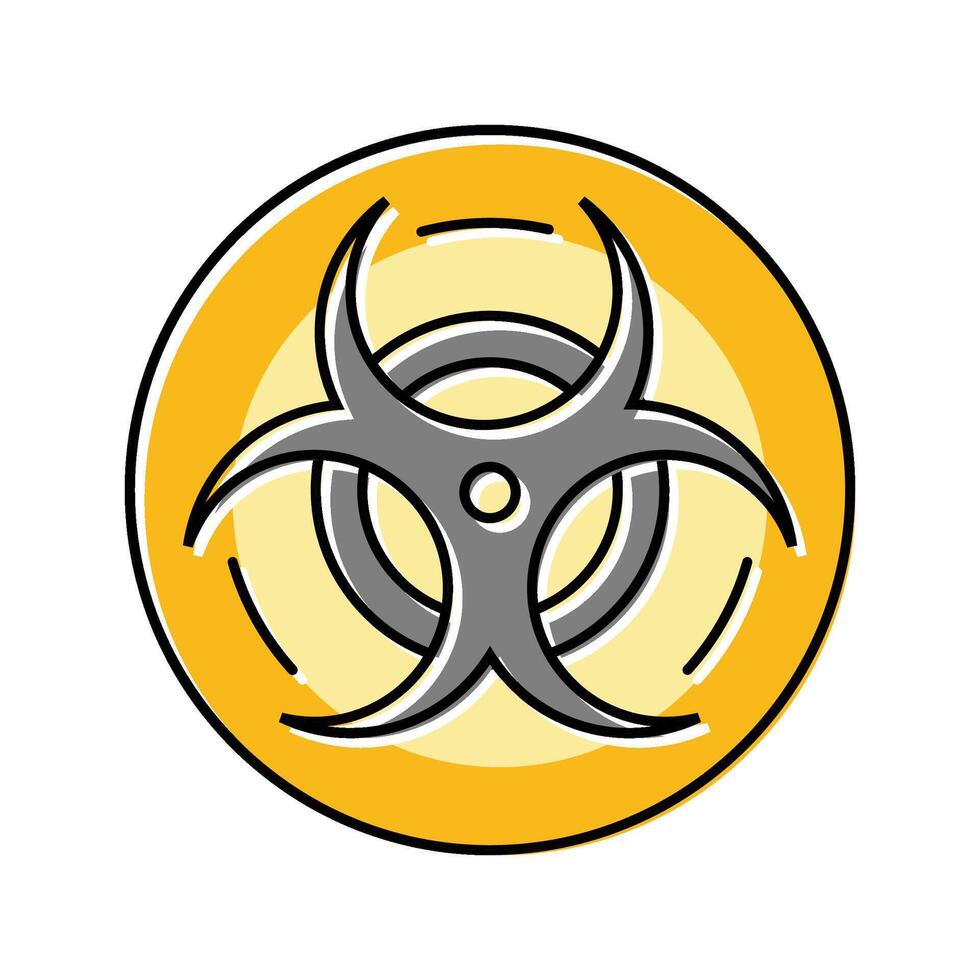 biohazard genetic engineering color icon illustration vector