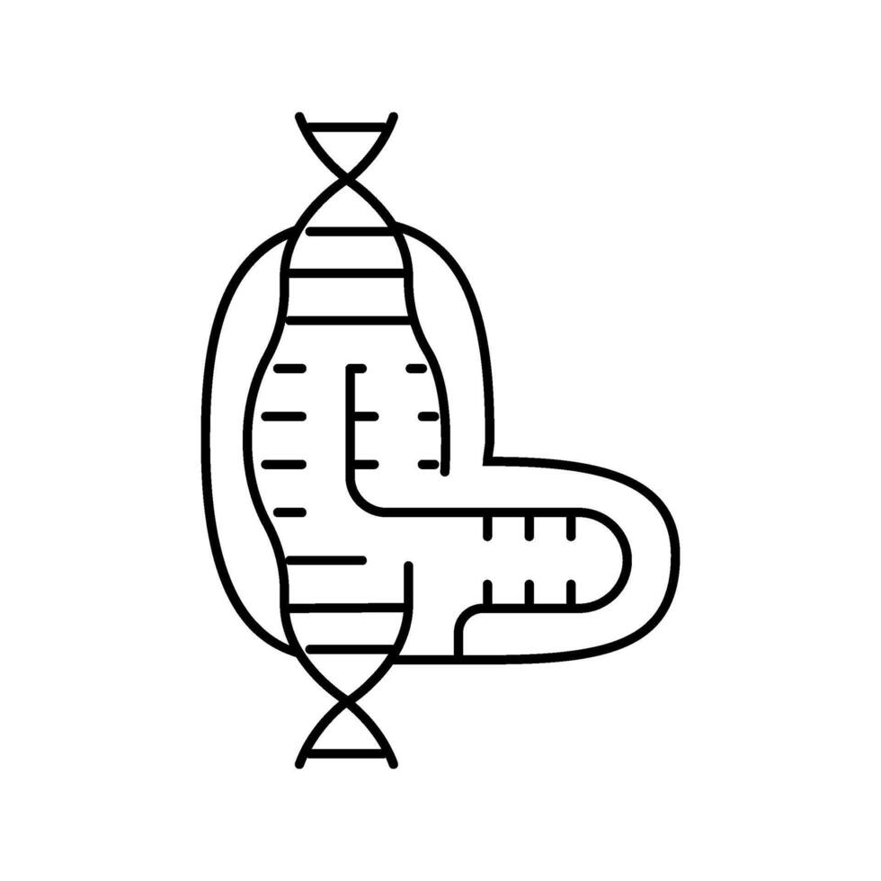 crispr tool genetic engineering line icon illustration vector