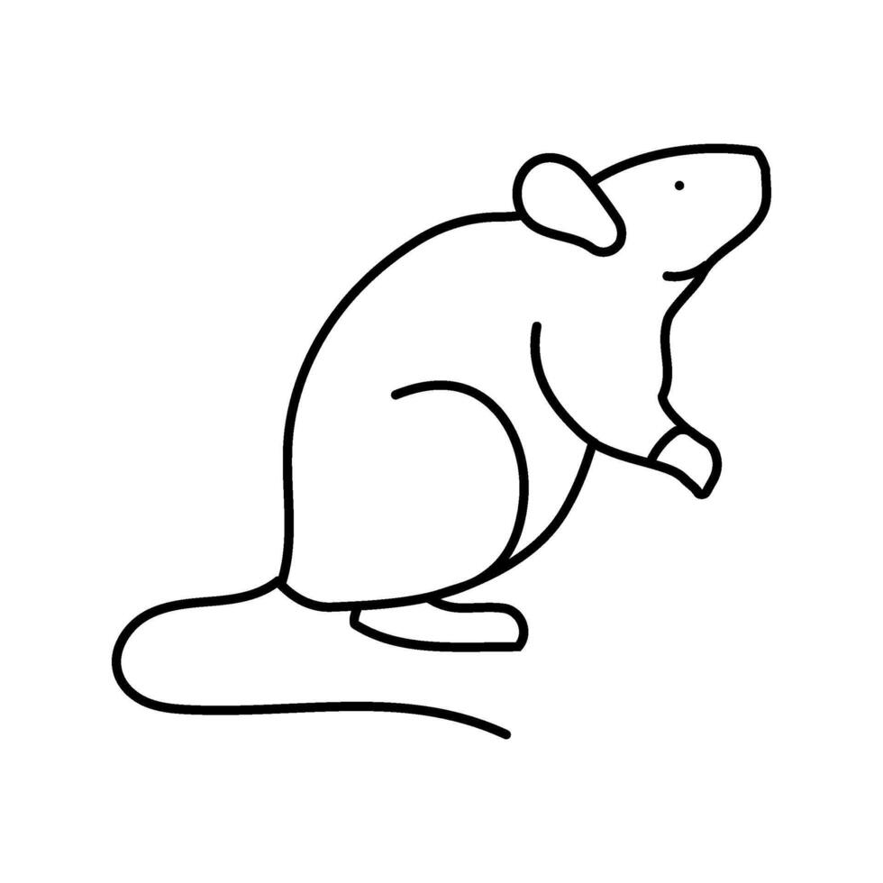 lab rat genetic engineering line icon illustration vector