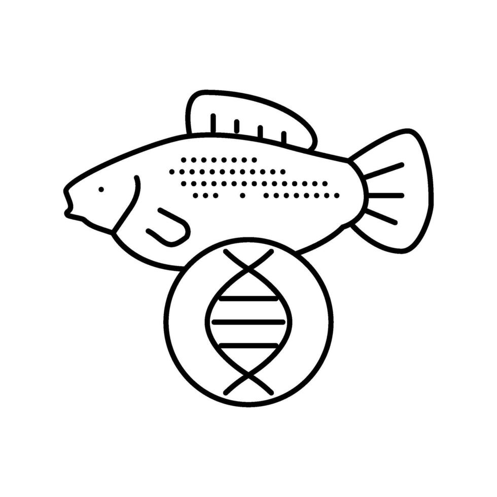 molecular structure genetic line icon illustration vector