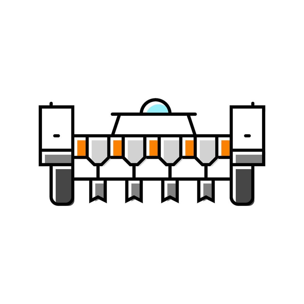 seed planting robot harvests color icon illustration vector