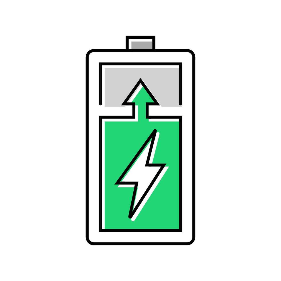 charging battery color icon illustration vector