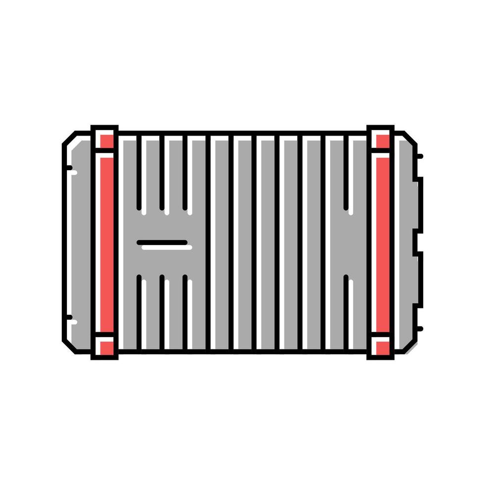 electric vehicle battery color icon illustration vector