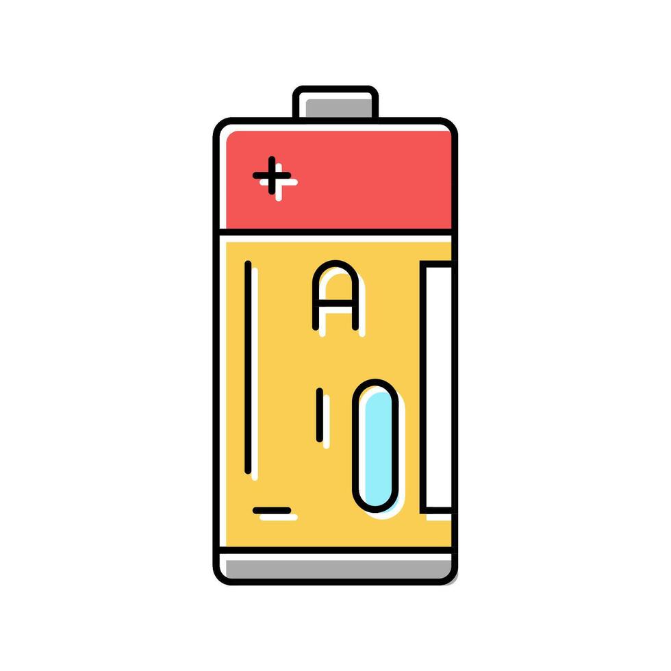 alkaline battery color icon illustration vector