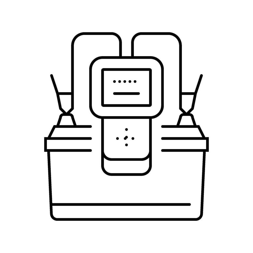 testing battery line icon illustration vector