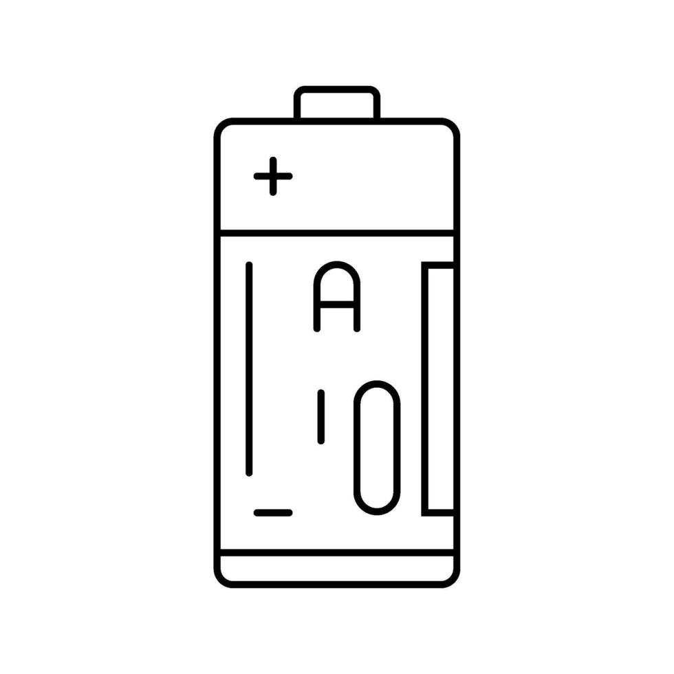 alkaline battery line icon illustration vector