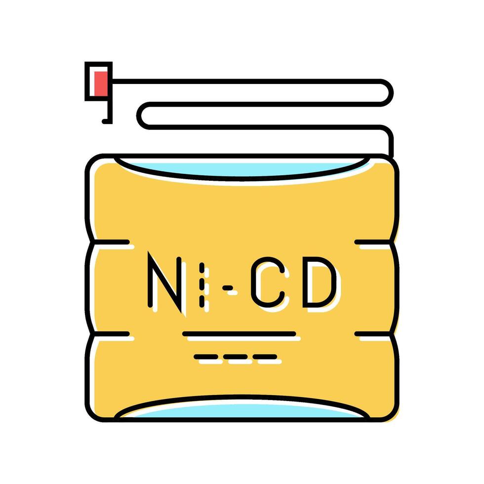 nickel cadmium battery color icon illustration vector