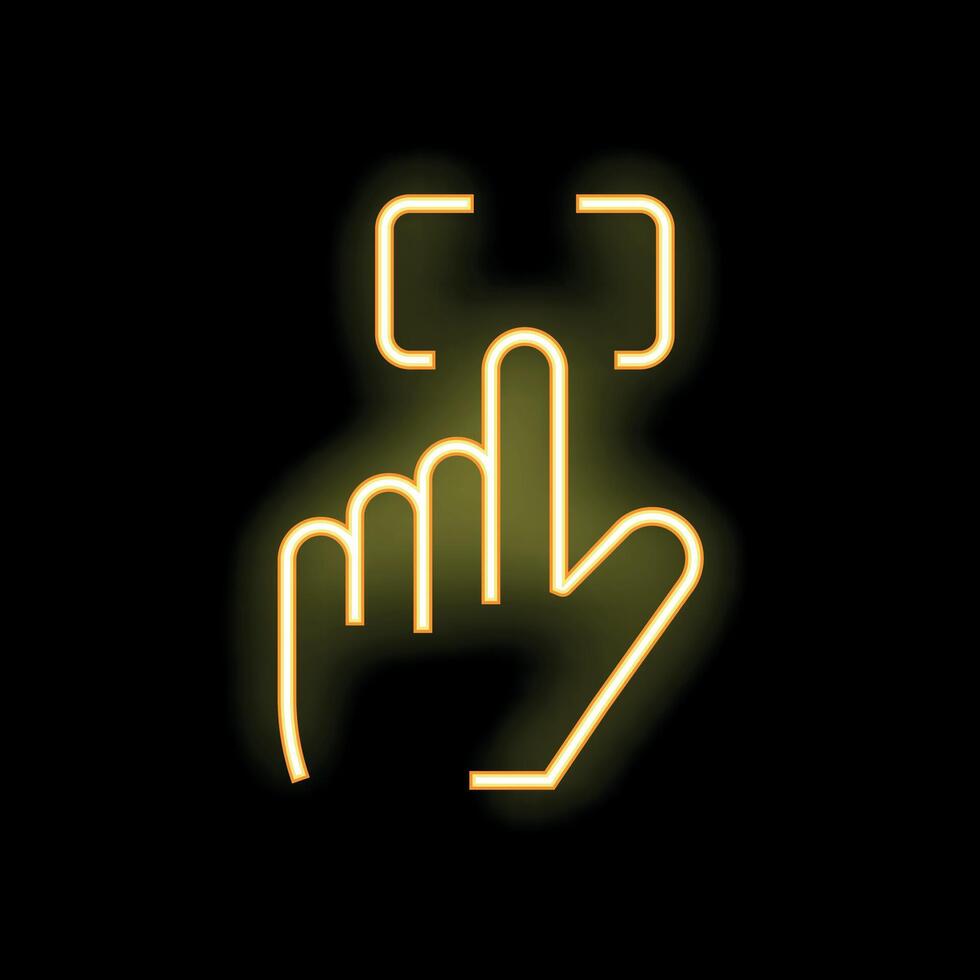 Hand with one finger pointing and pressing a digital button vector