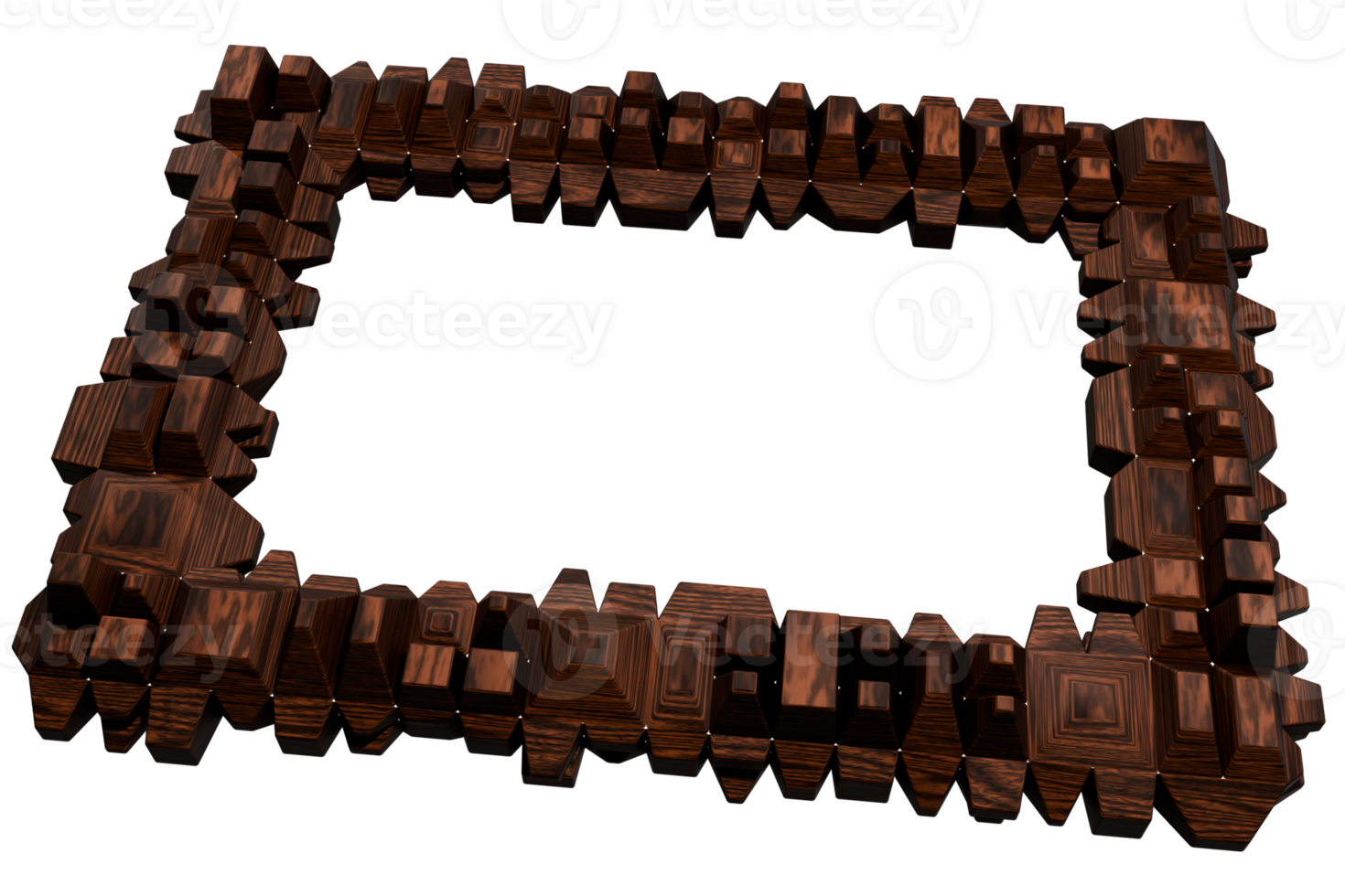 A wooden frame made of blocks png