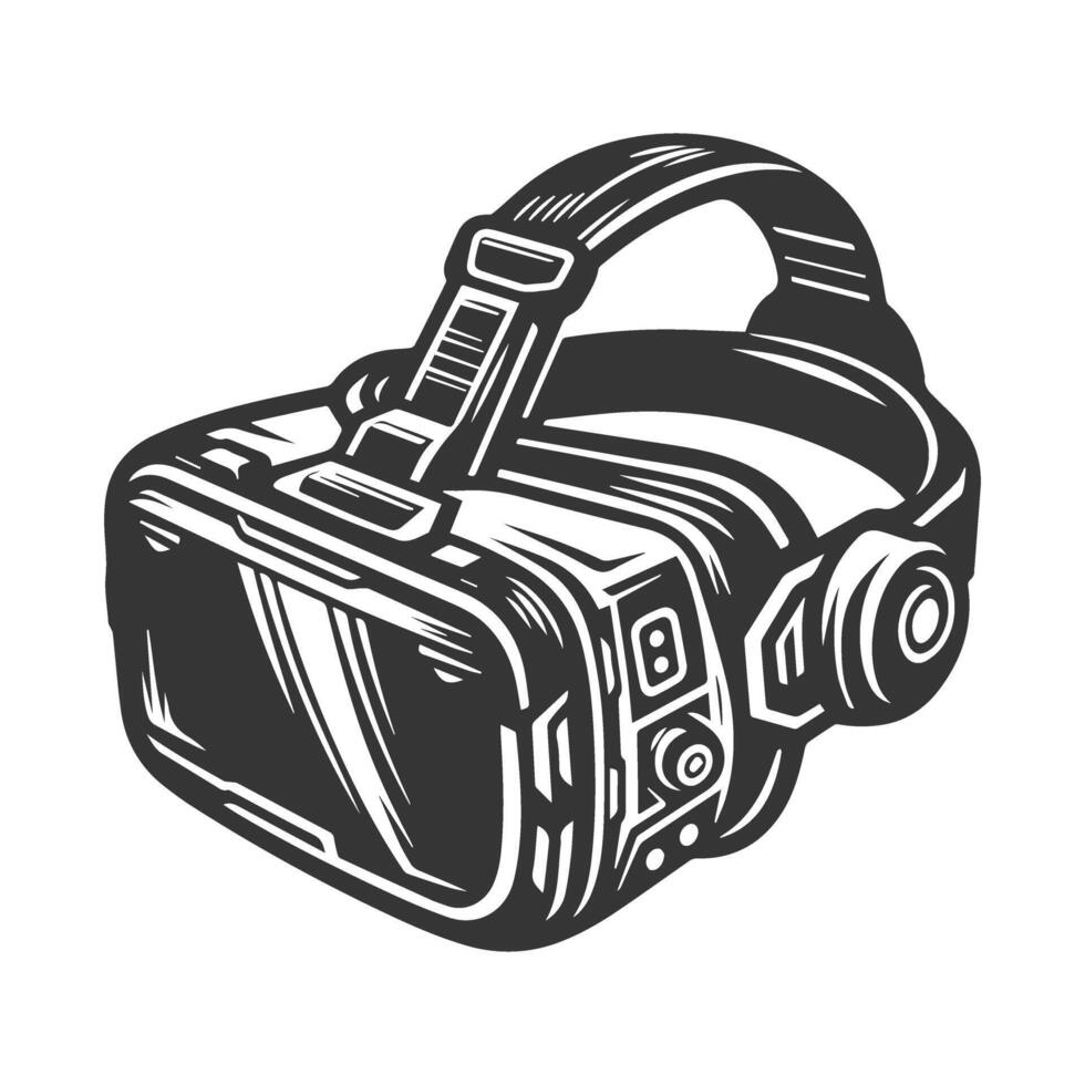 Virtual reality headset icon, illustration vector