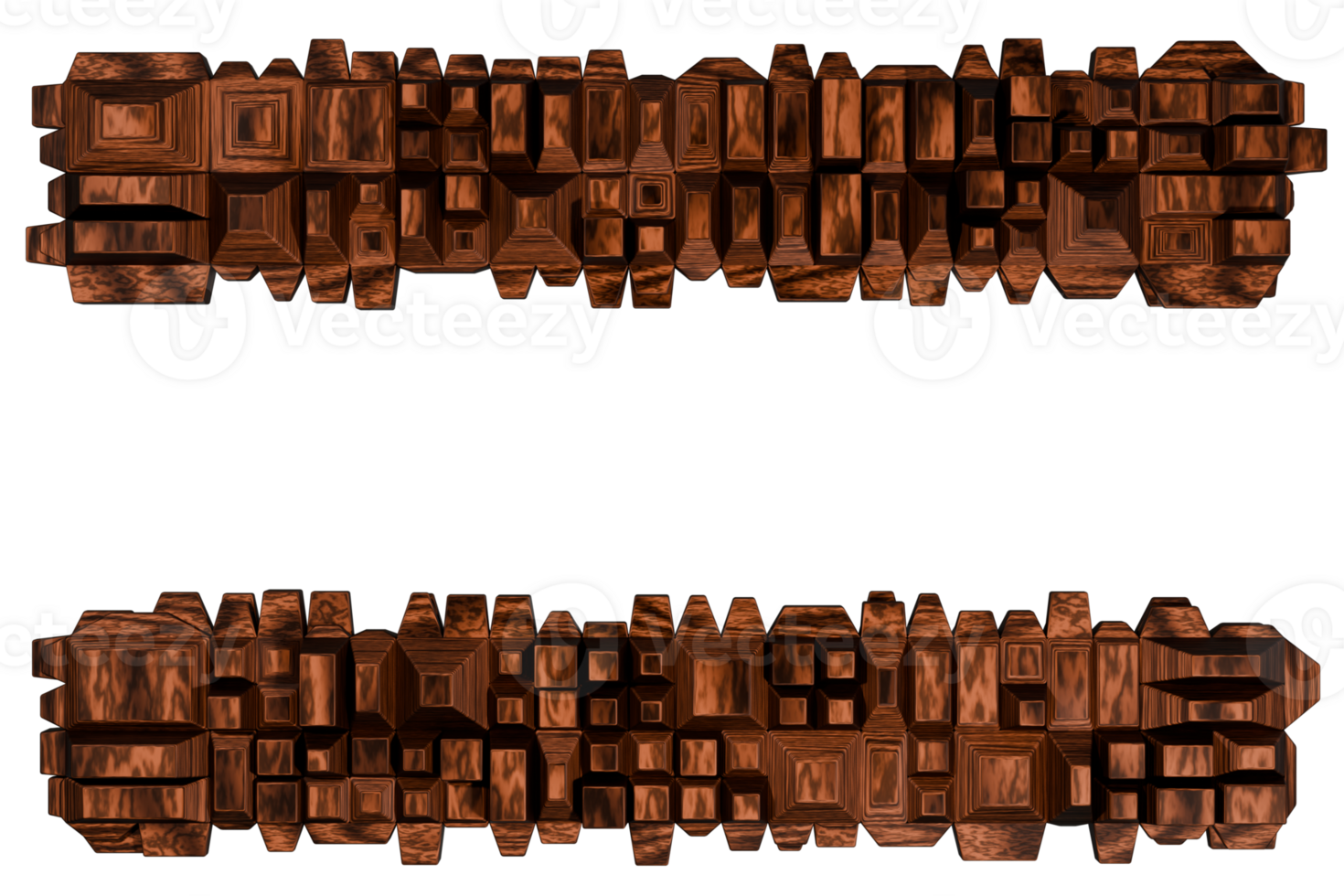 A wooden frame with many different blocks png