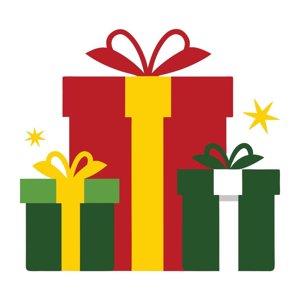 Christmas Wrapped Gifts Beautiful Festive Designs for Your Projects vector