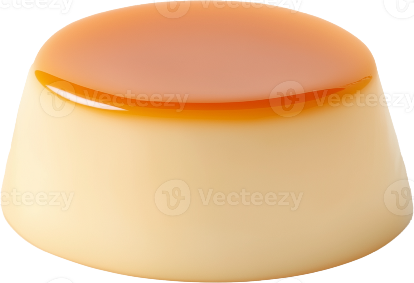 Creamy dessert topped with caramel sauce png