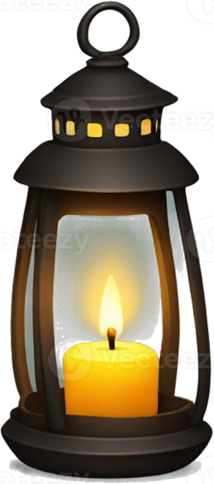 Lantern with candle icon png