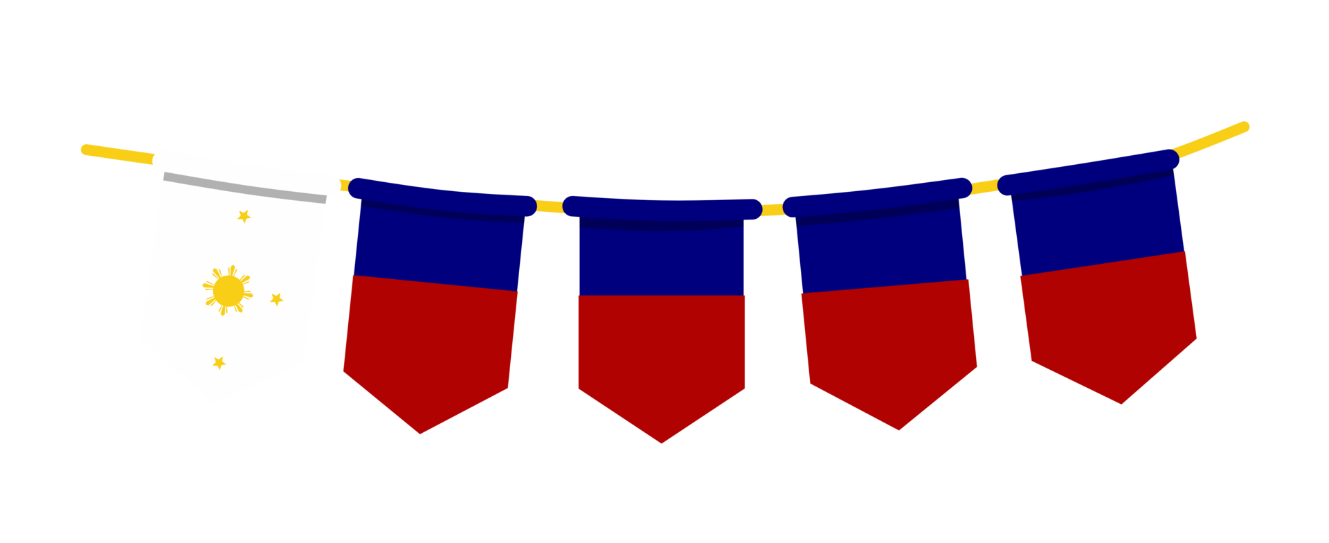 Philipine banner flag illustration png