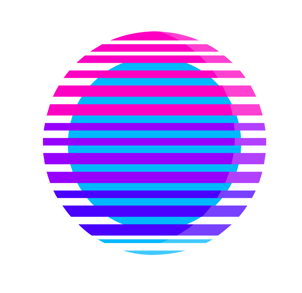 Abstract gradient circular stripe png