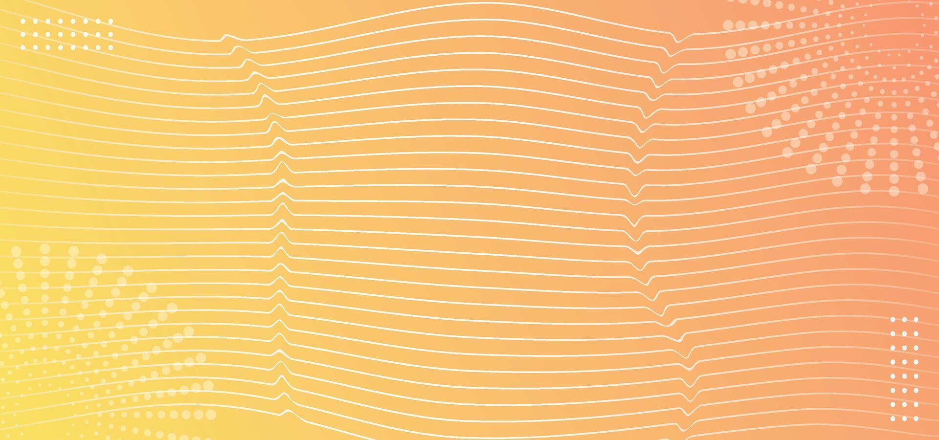 Abstract background with waves for banner on gradient yellow and orange background. background with lines. illustration vector