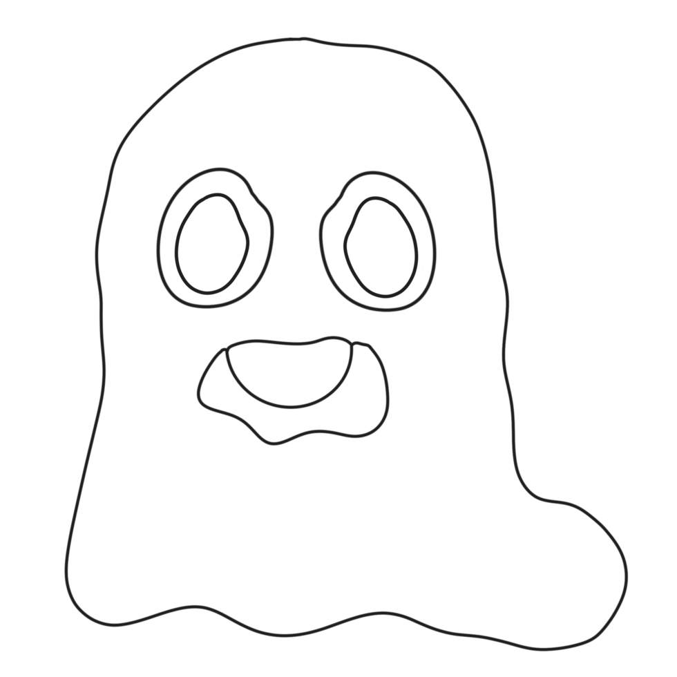 Ghost of Halloween Day. Skull bone. Ghost character. png