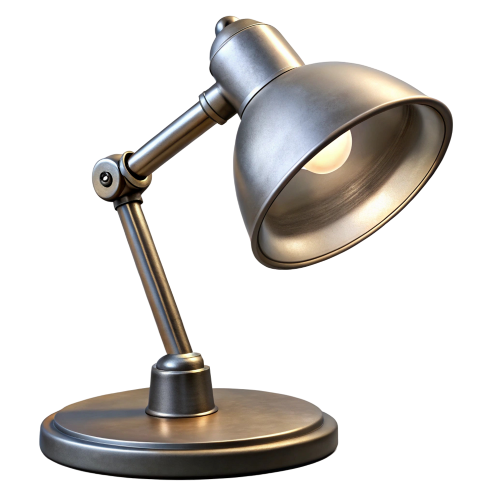 Vintage Style Metal Desk Lamp Perfect for Adding a Retro Touch to Your Home or Office Workspace png