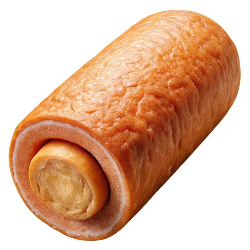 Closeup of a Deliciously Baked Pastry Roll png