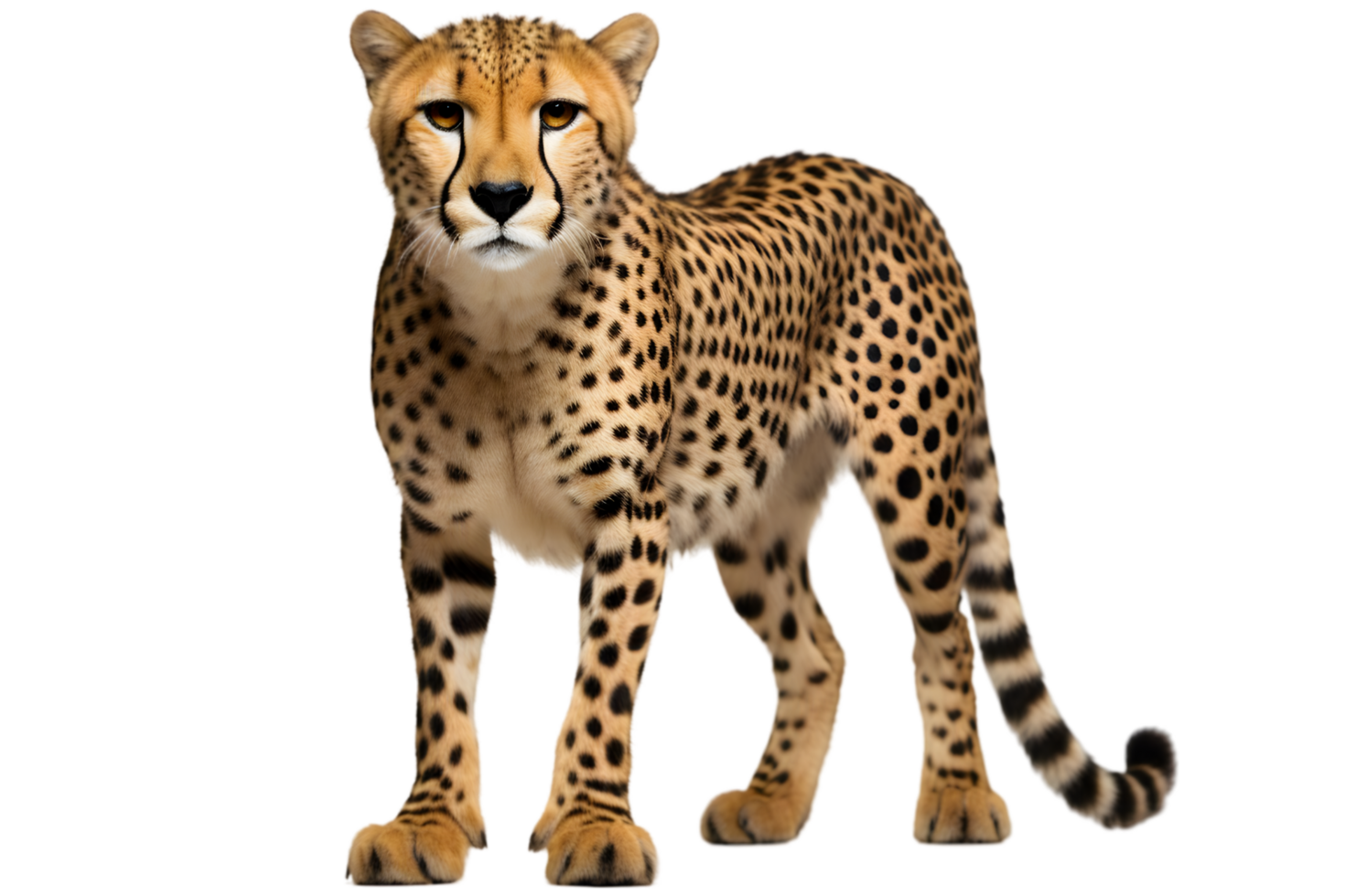 Cheetah A Portrait of Elegance Transparent Background png