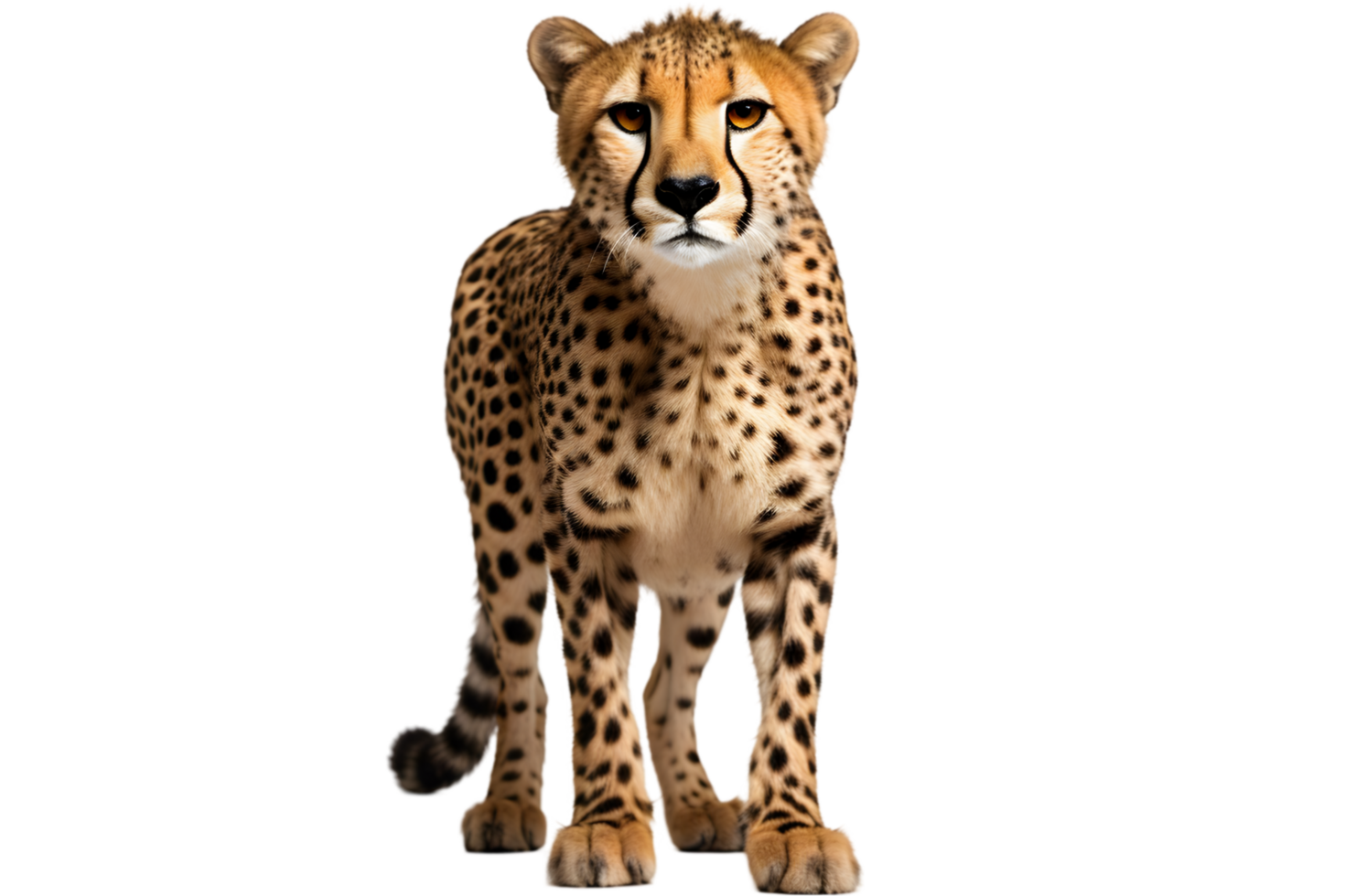 Cheetah Standing on Transparent Background png