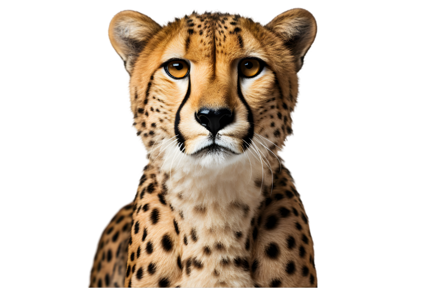 Cheetah Portrait Wild Cat Transparent Background png
