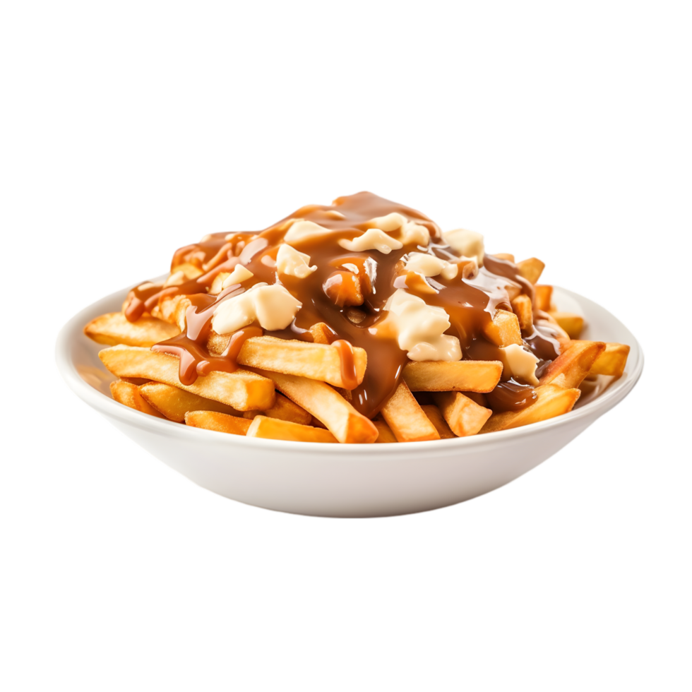 Poutine Crispy Fries Cheese Curds transparent background png