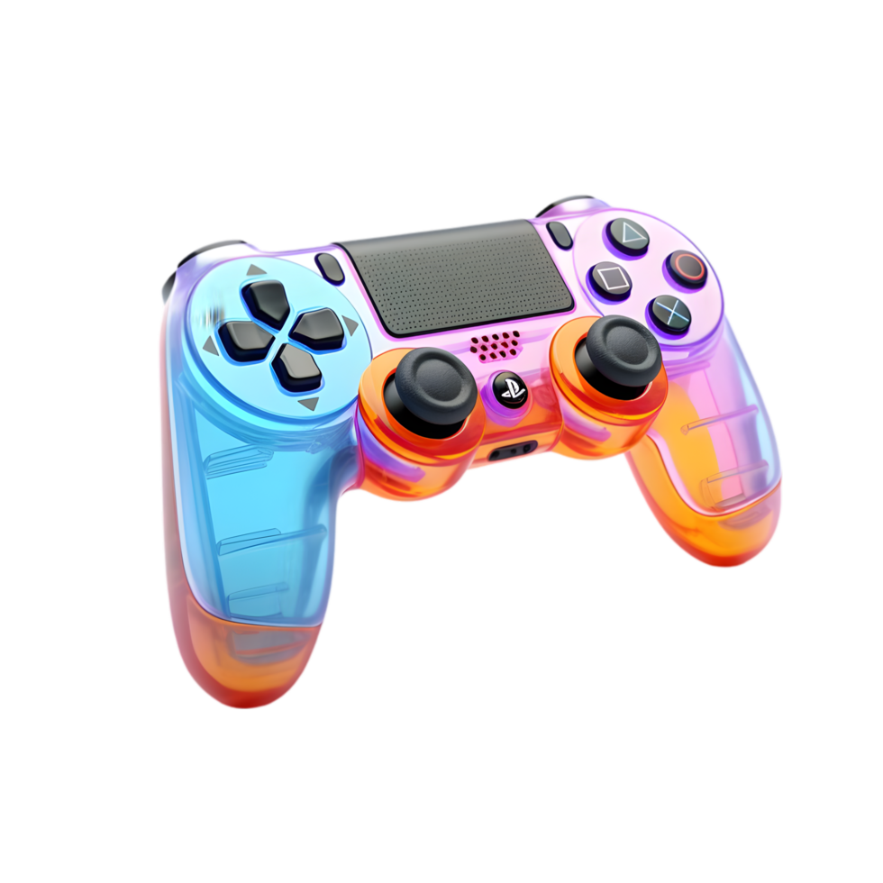 Vibrant Gradient PlayStation 4 Controller Neon png