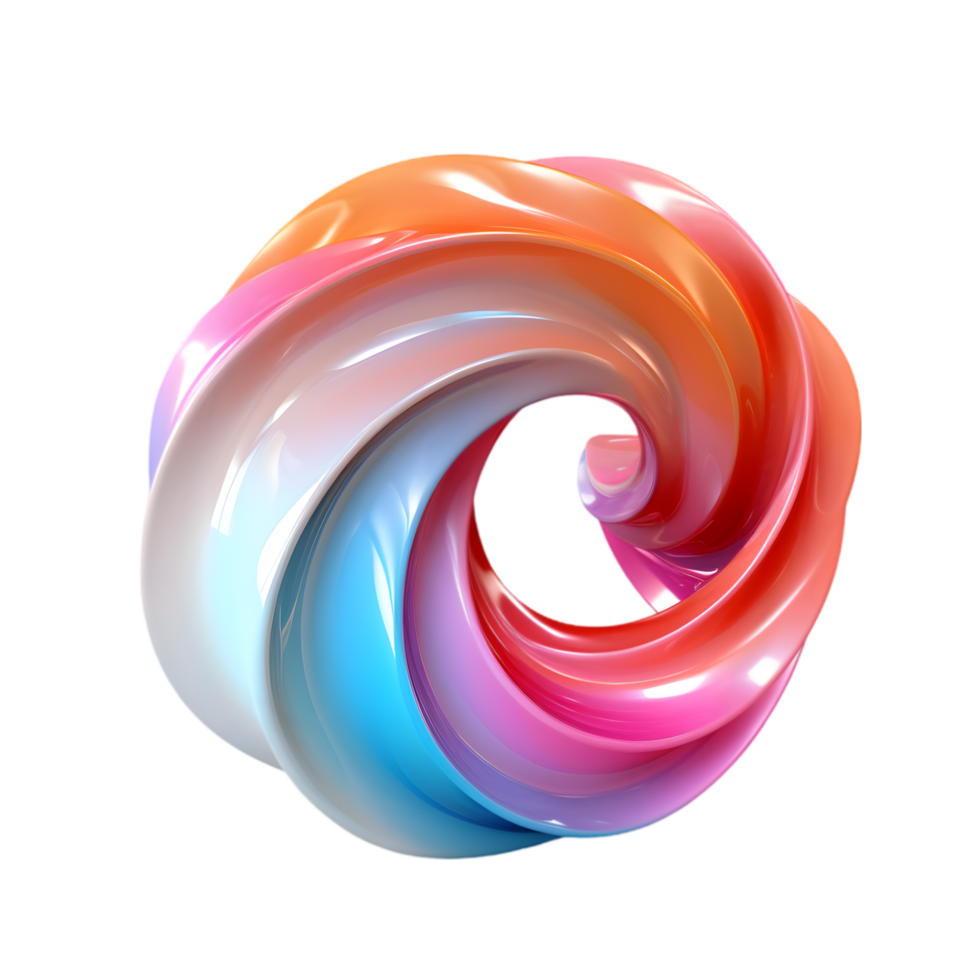 Abstract Swirling 3D Render png