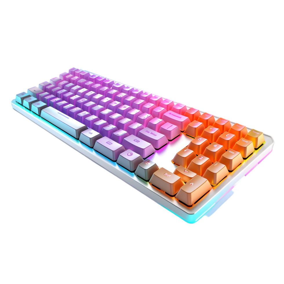 RGB Illuminated Gaming Keyboard with Gradient png