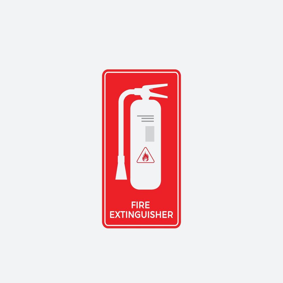 Fire extinguisher colorful flat style vector
