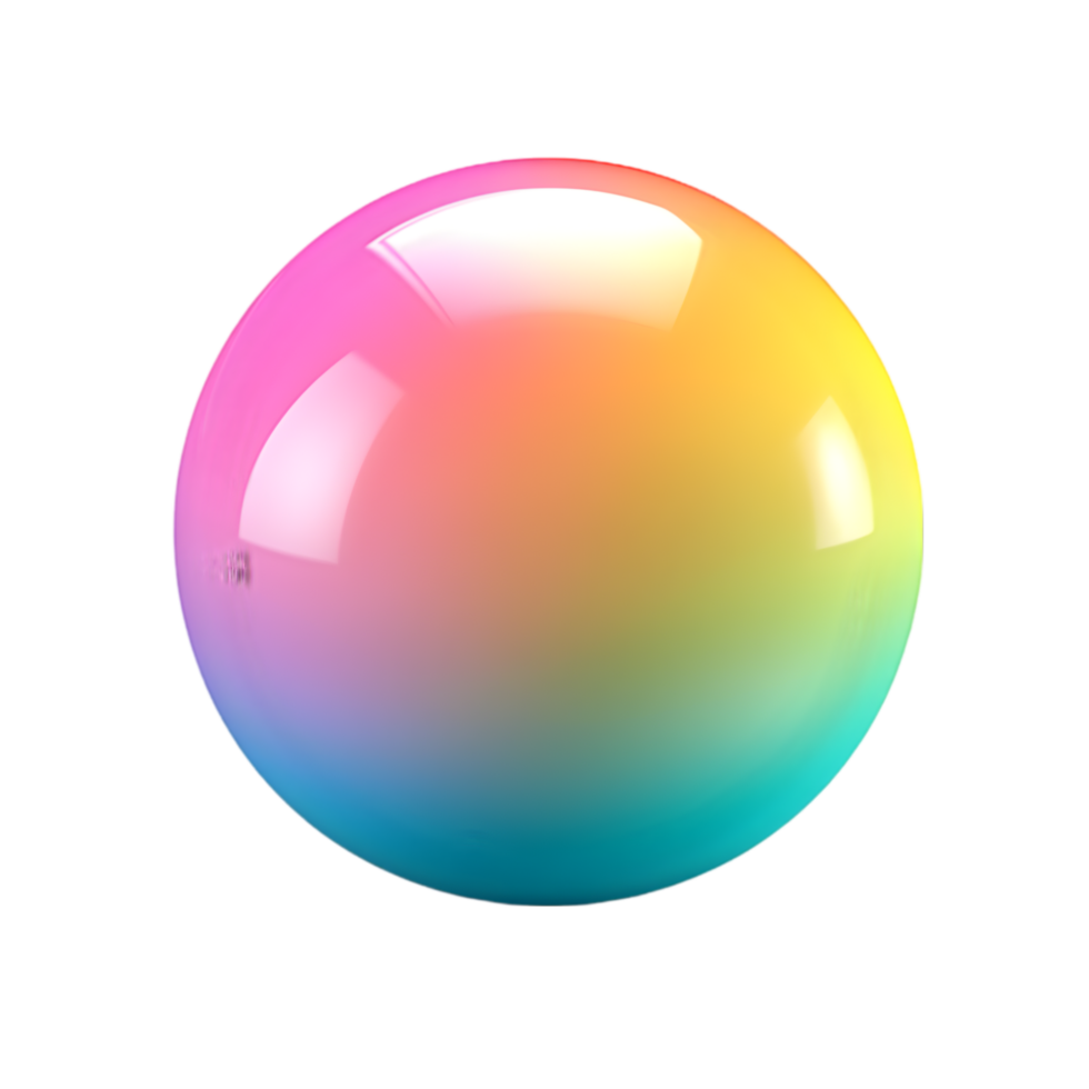 Vibrant Rainbow Gradient Sphere - Abstract 3D png