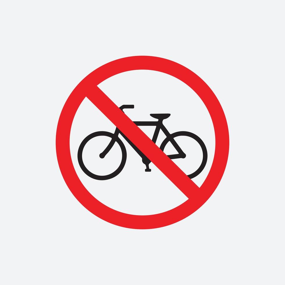signage prohibiting bicycles, Stop forbidden, no bikes parking vector