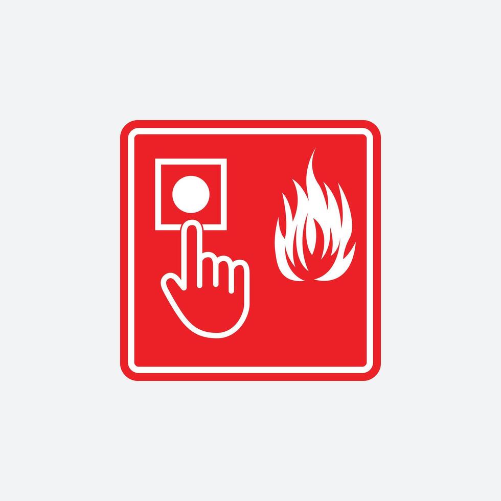 Activate fire alarm trigger system which icons vector