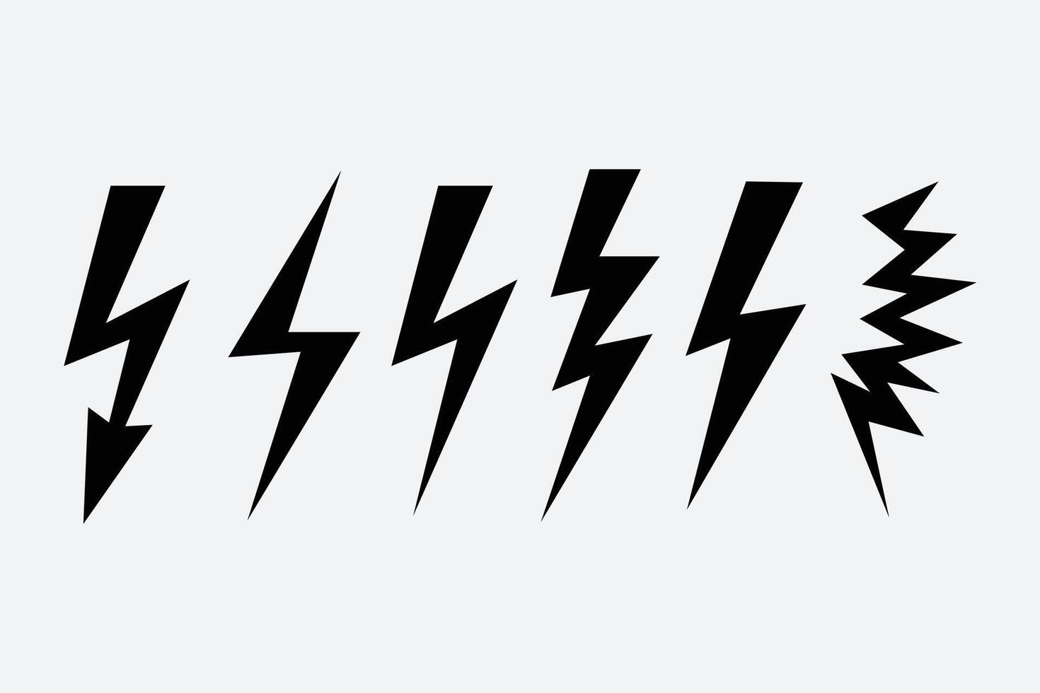 Power energy and electricity thunderbolt symbol on white background vector