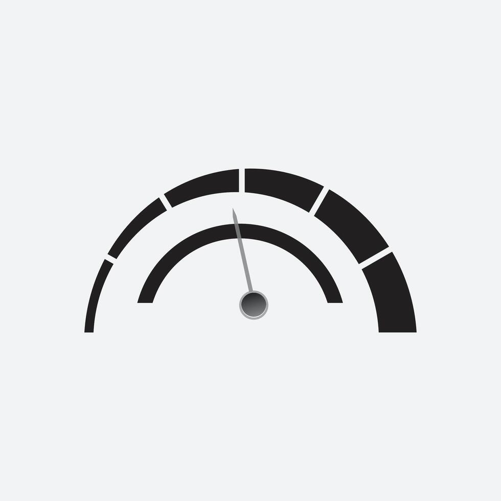 The speedometer, tachometer, and speed indicator symbols vector