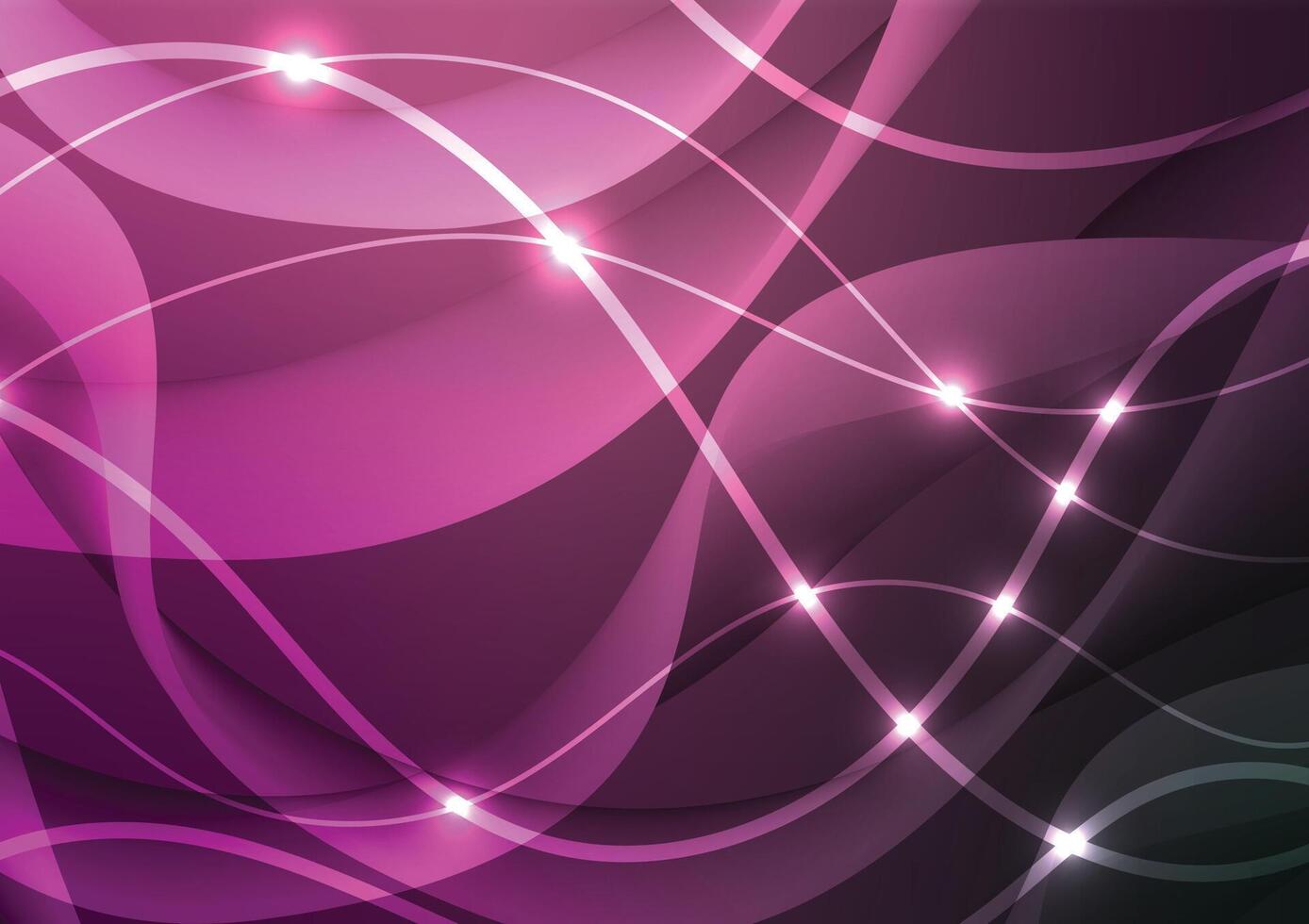 Graphic pink light line curve art background vector