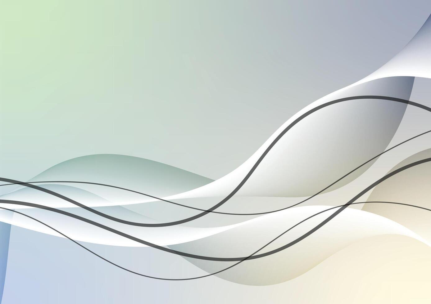 Graphic black light line curve art background vector