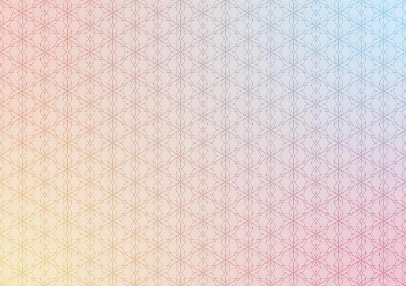 Soft gradient pink flower pattern blue art background vector