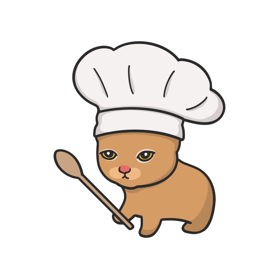 Little Chef Cat Meme Sticker T-shirt Cute Illustration png