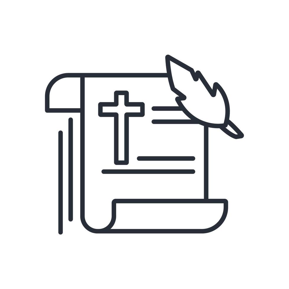 scripture icon. .Editable stroke.linear style sign for use web design,logo.Symbol illustration. vector
