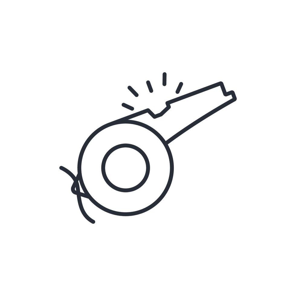 whistle icon. .Editable stroke.linear style sign for use web design,logo.Symbol illustration. vector