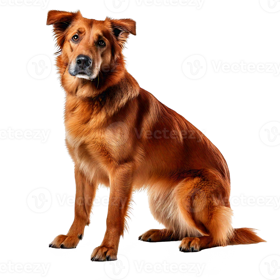 A brown dog looking at camera png