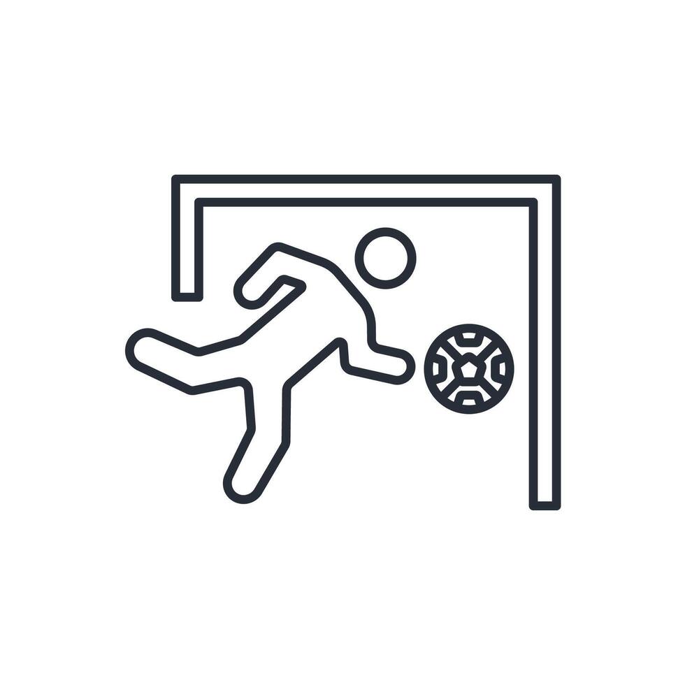 Goalkeeper icon. .Editable stroke.linear style sign for use web design,logo.Symbol illustration. vector