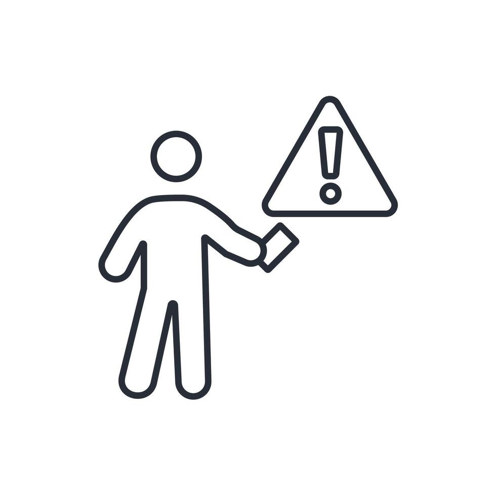 referee icon. .Editable stroke.linear style sign for use web design,logo.Symbol illustration. vector