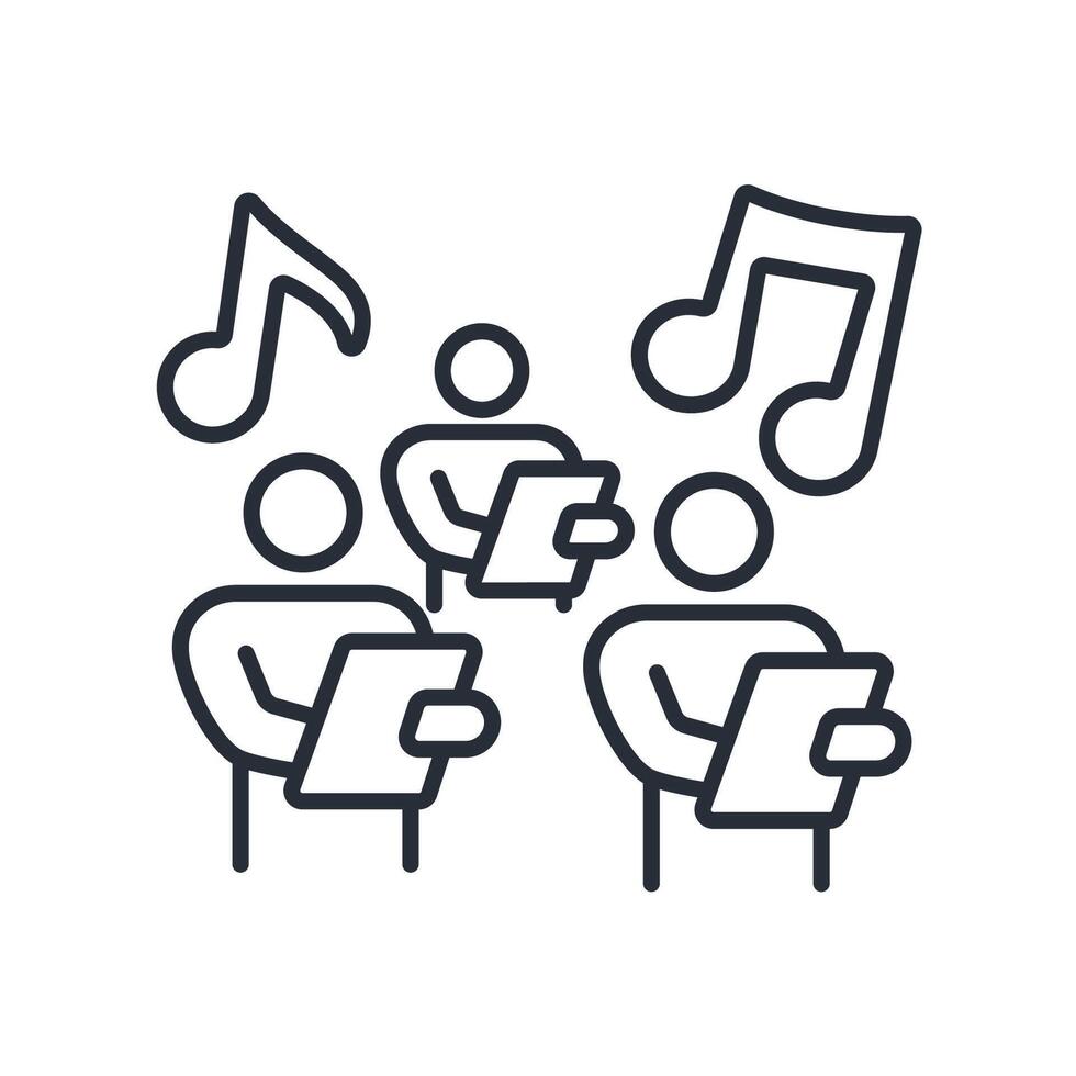 gospel icon. .Editable stroke.linear style sign for use web design,logo.Symbol illustration. vector