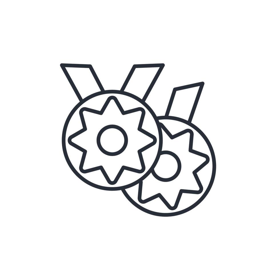 medal icon. .Editable stroke.linear style sign for use web design,logo.Symbol illustration. vector