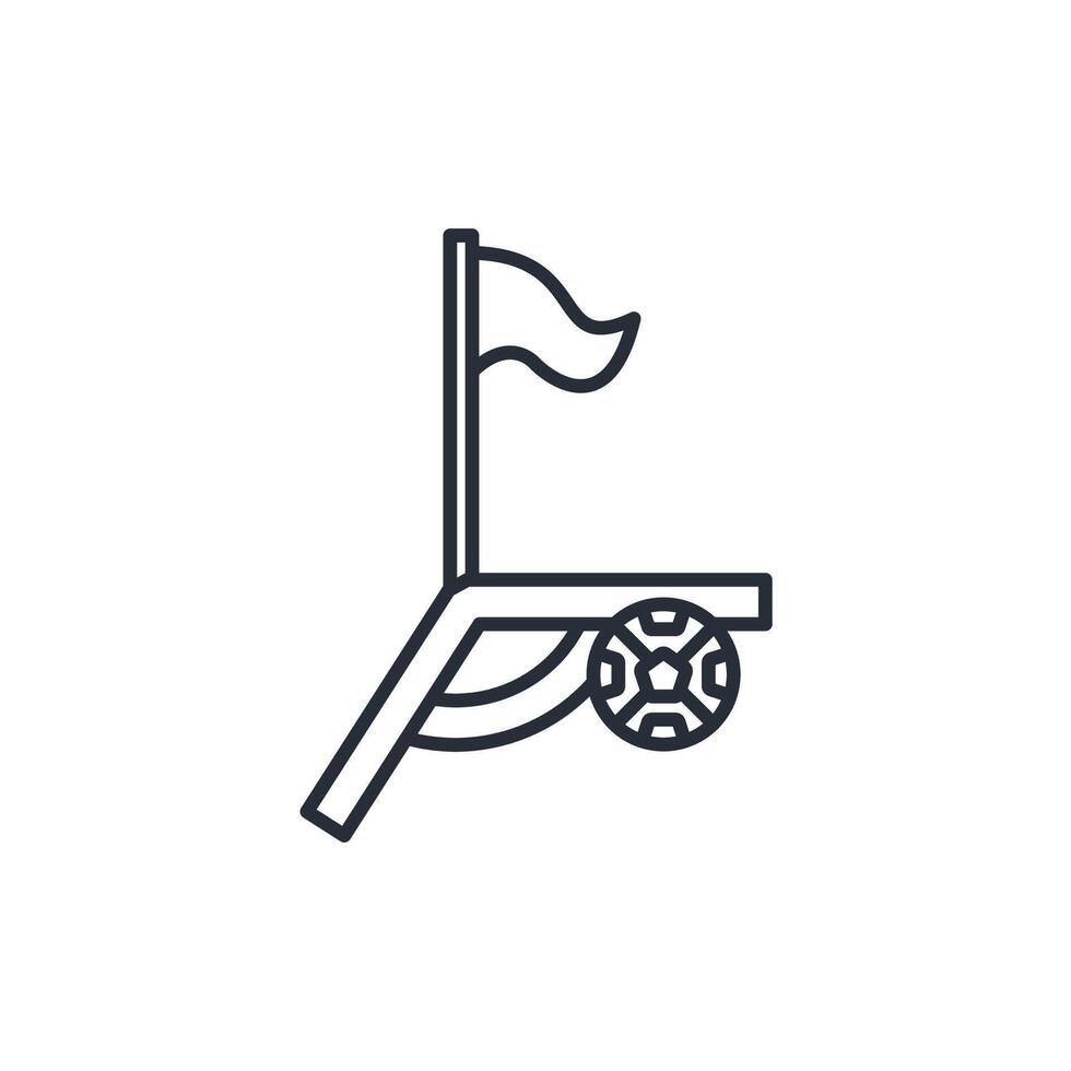 corner flag icon. .Editable stroke.linear style sign for use web design,logo.Symbol illustration. vector